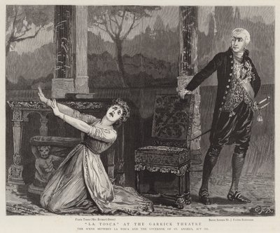 La Tosca au théâtre Garrick - Edward Frederick Brewtnall
